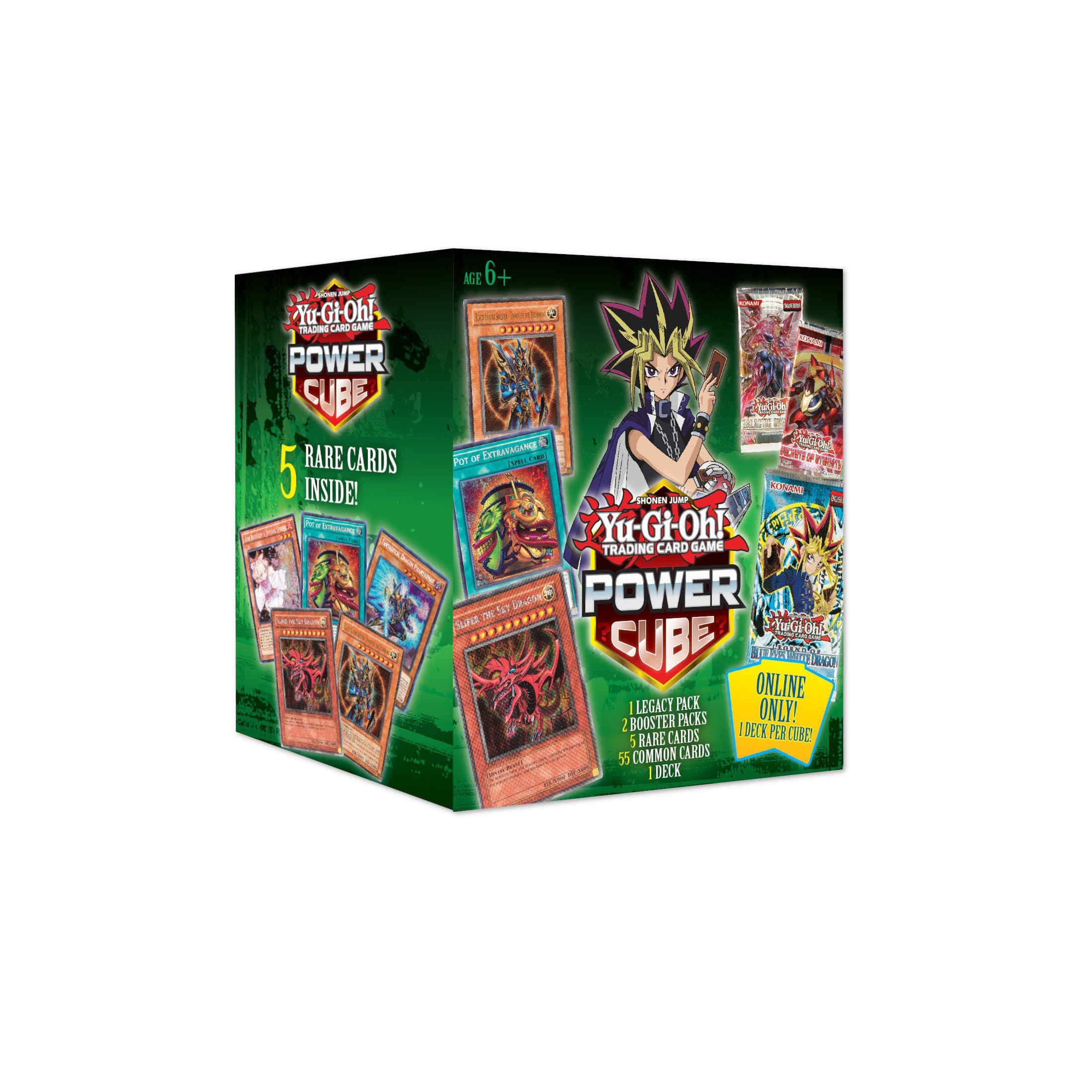Yu-Gi-Oh! Trading Cards Power Cube 3- Online Exclusive- 1 Deck Included | 5 Rare Cards | 2 Booster Packs | Find Blue Eyes White Dragon Booster Packs, Multicolor (728192516863)