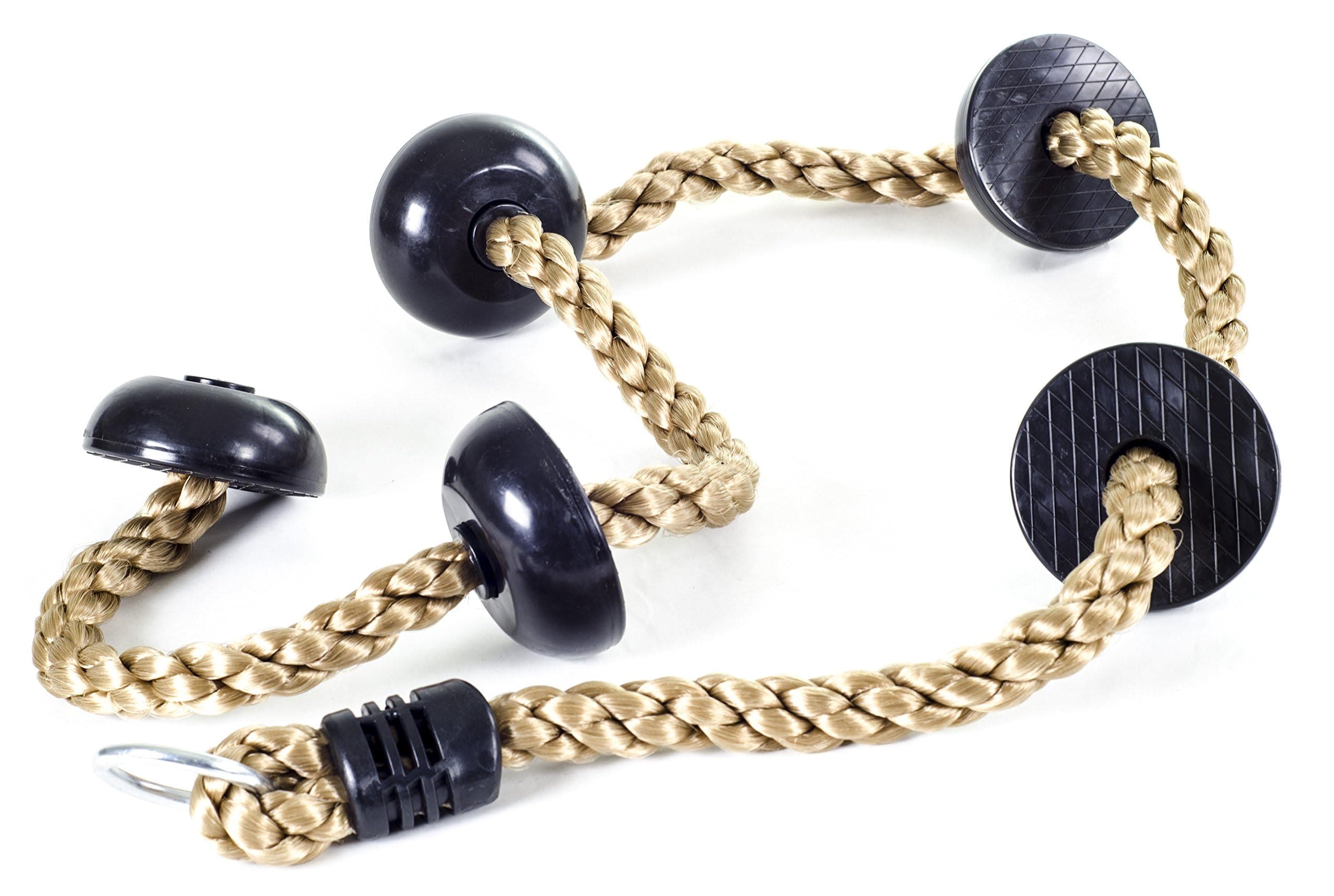 6.5 ft Climbing Rope with Platforms - Swing Set Accessories - Additions & Replacements for Active Outdoor Play Equipment