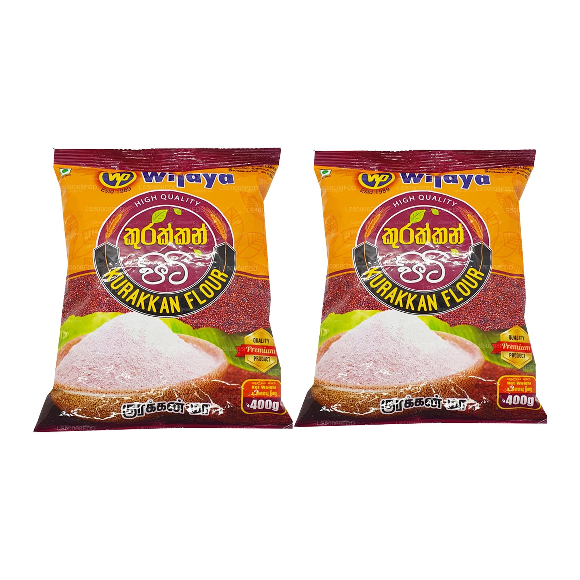 Wijaya Kurakkan Flour (Finger Millet) 400g (2 Packs)