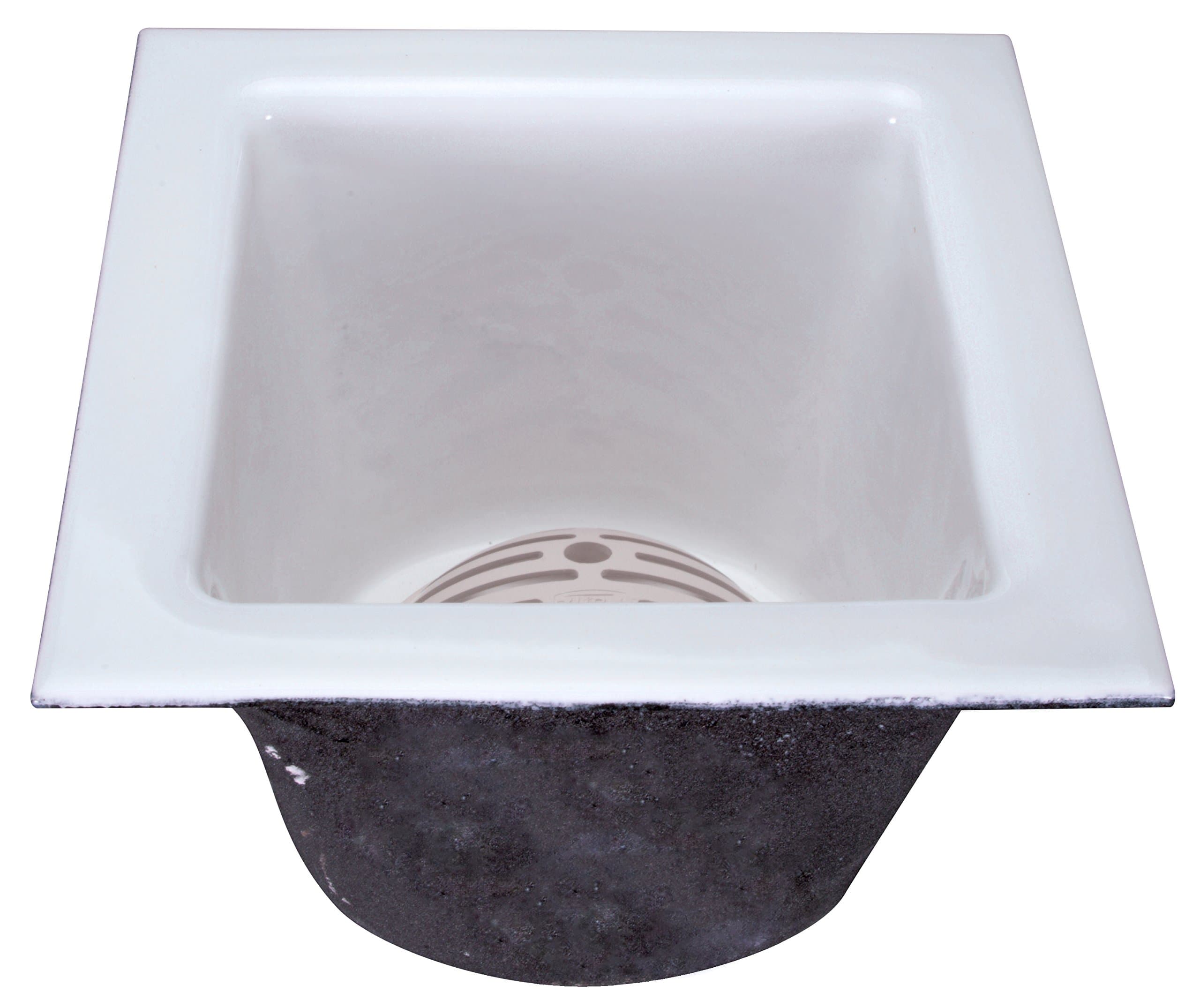 FD2376-NH2 A.R.C. Floor Sink, 8" Sump Depth, 2" No-Hub Connection, 12" x 12", White