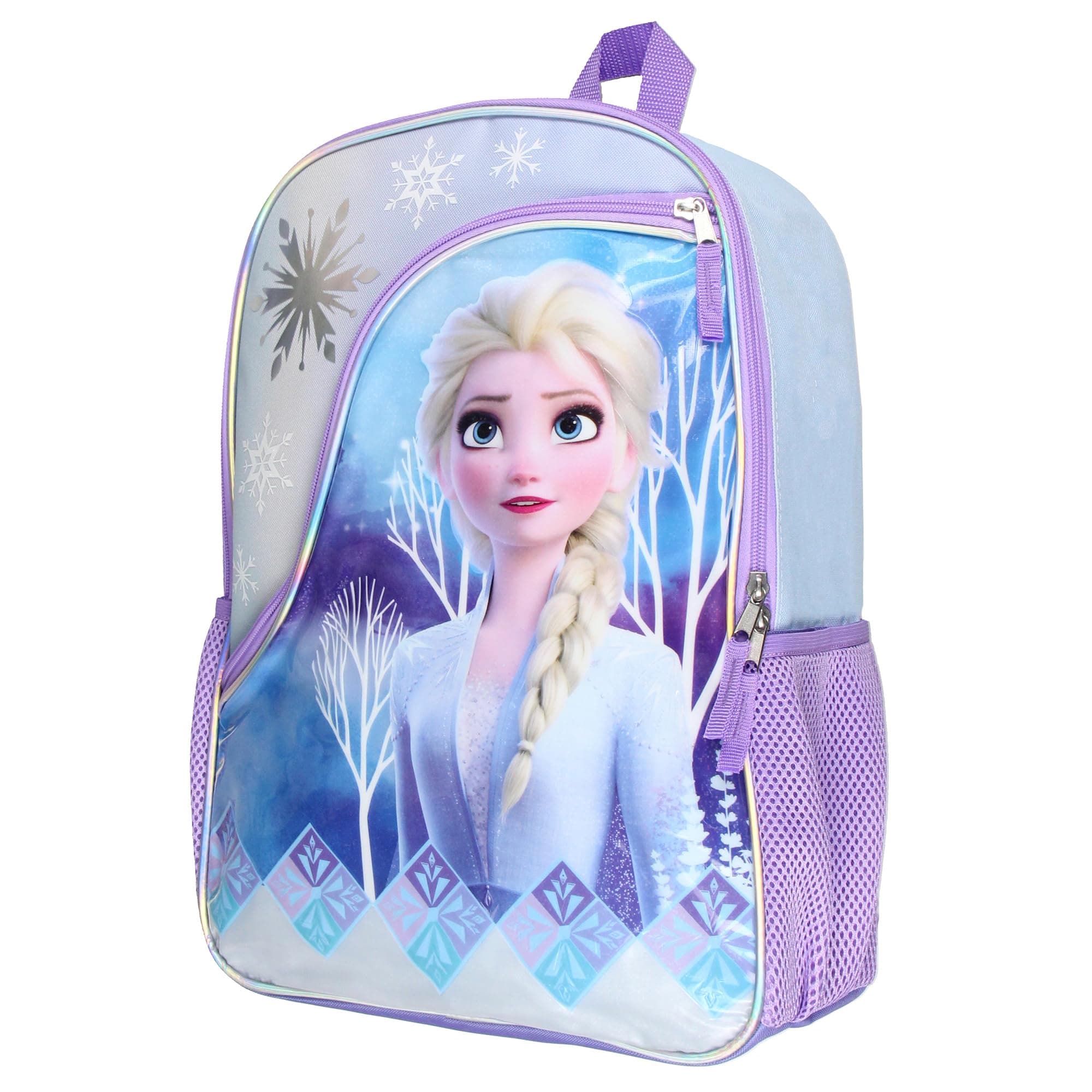 Frozen Elsa 16" Girls Bag School Travel Backpack With Reflective Designs