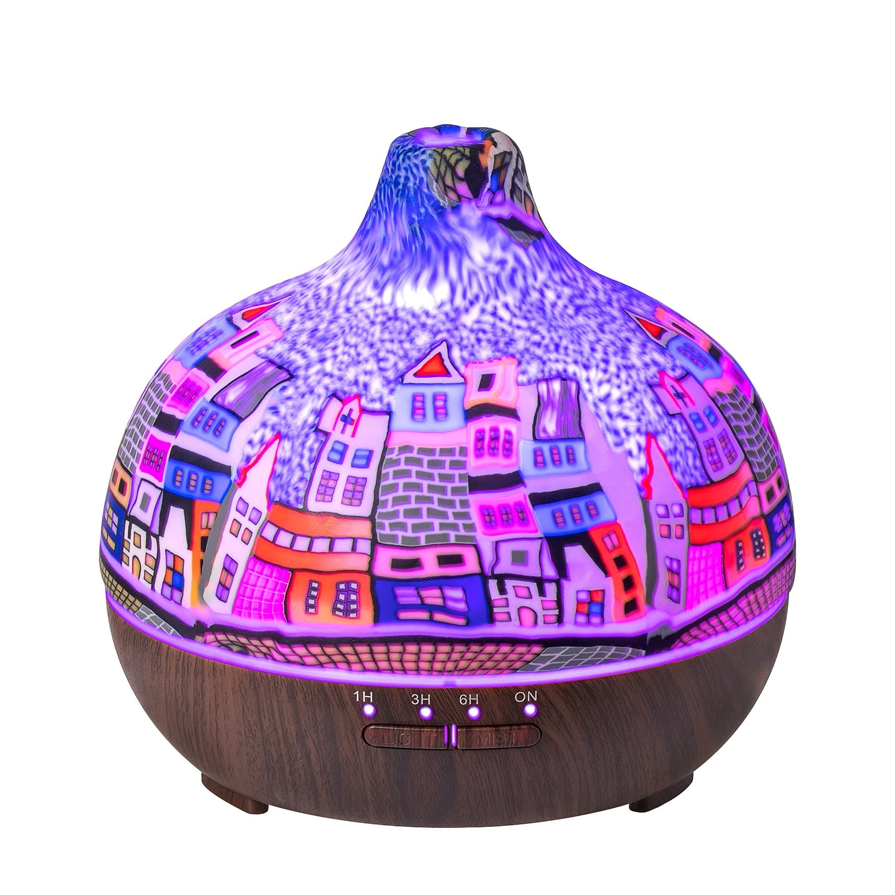 GXZOCK 100ml Essential Oil Diffusers, Aromatherapy Diffusers with 7 Colorful LED Lights, Adjustable Mist Mode, Aroma Diffuser, Waterless Auto Shut-Off Humidifiers, for Home, Yoga, Office, Spa, Room