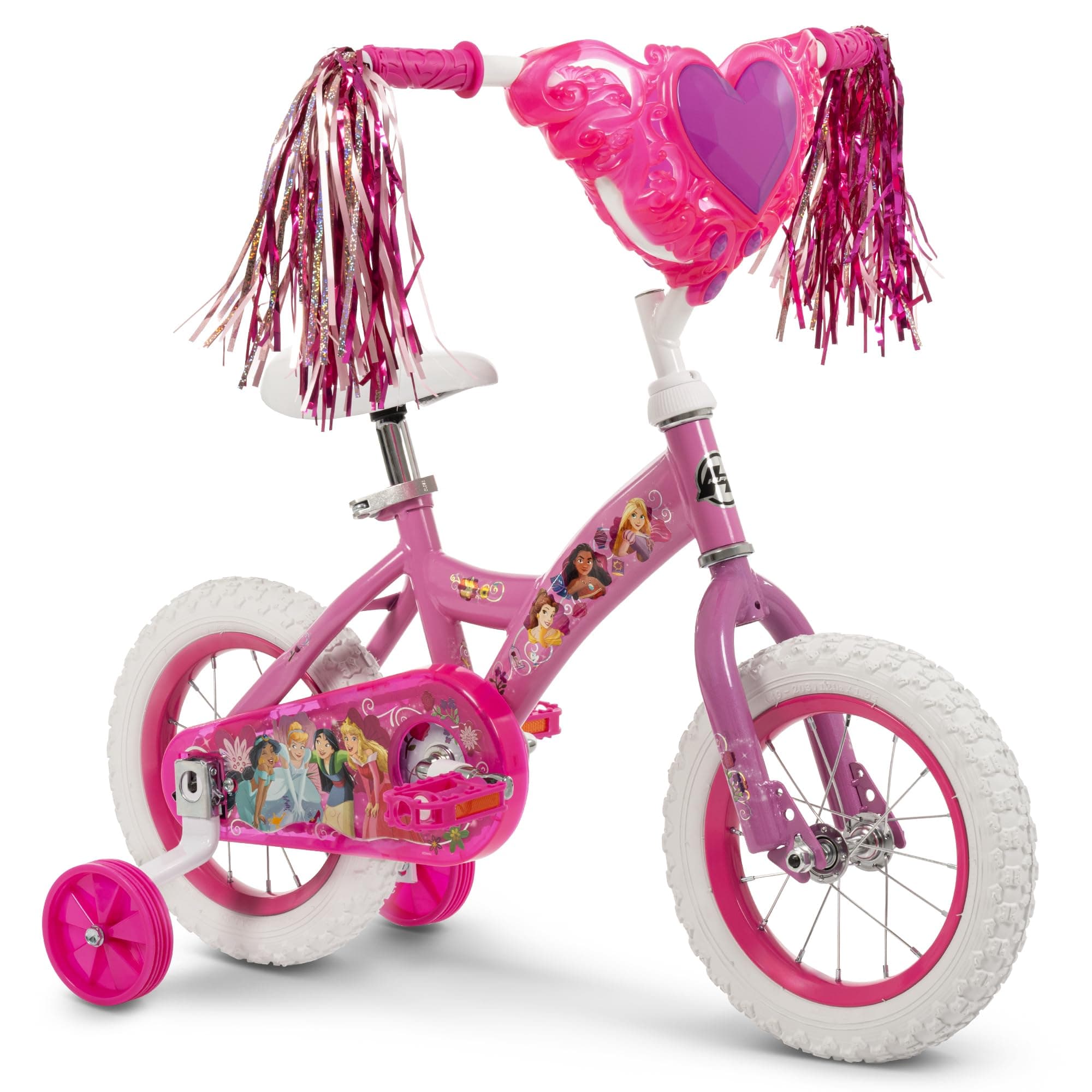 Disney Girls' Bikes, 12/16 Inch Sizes, Ages 3+ Years Old, Disney Princess, Minnie Mouse, Frozen Bicycles, Characters, Removable Training Wheels, Streamers, Easy Assembly, Durable, Safe