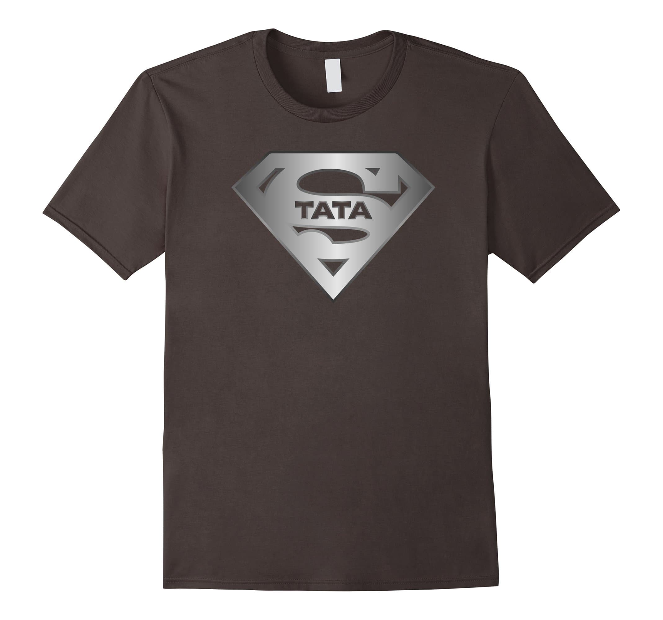 Men's Super Tata T-Shirt Tee Shirt Indian for Grandfather, Grandpa XL Asphalt