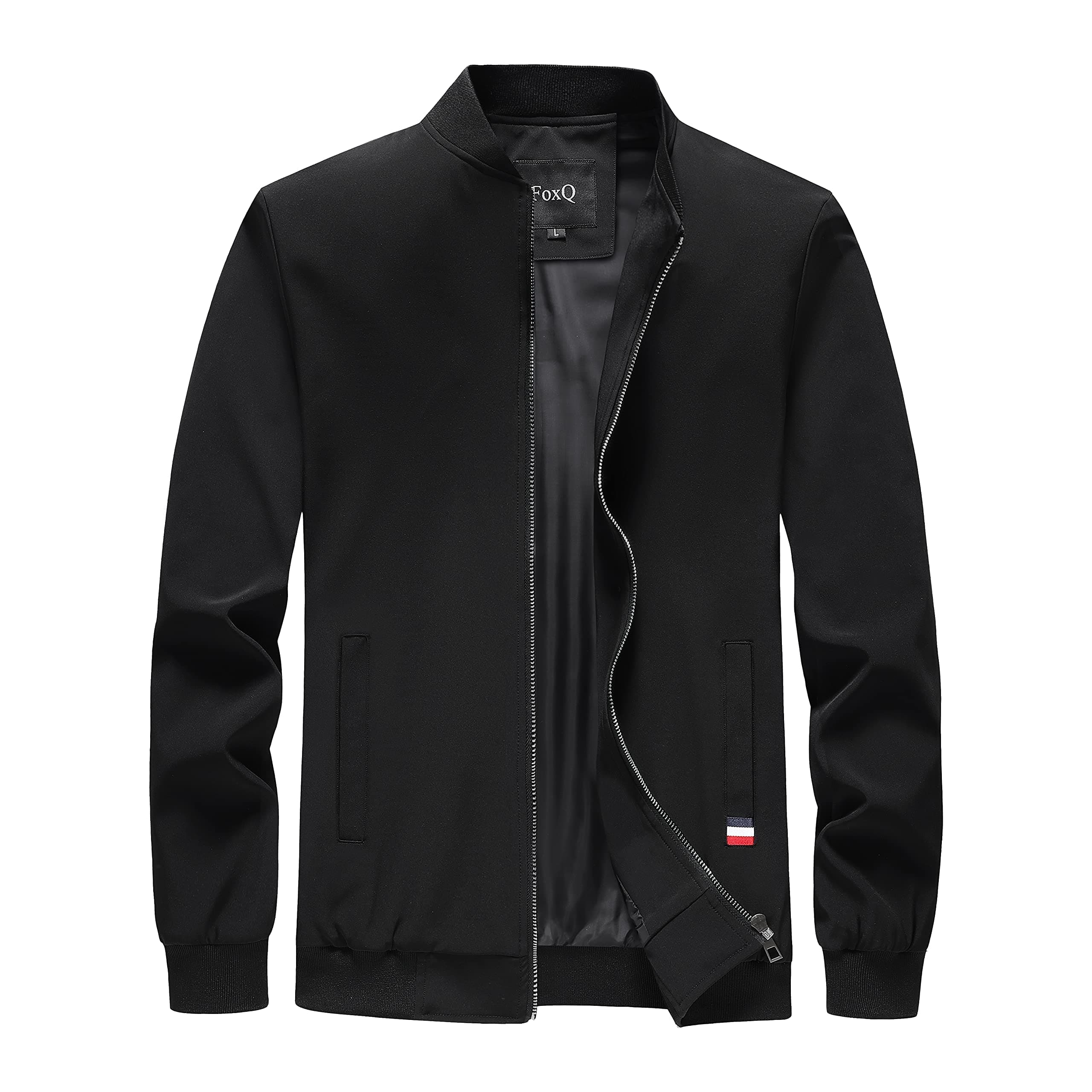 FoxQMen's Bomber Jacket Lightweight, Slim Fit Sportswear Daily Casual Style with a Sporty Edge