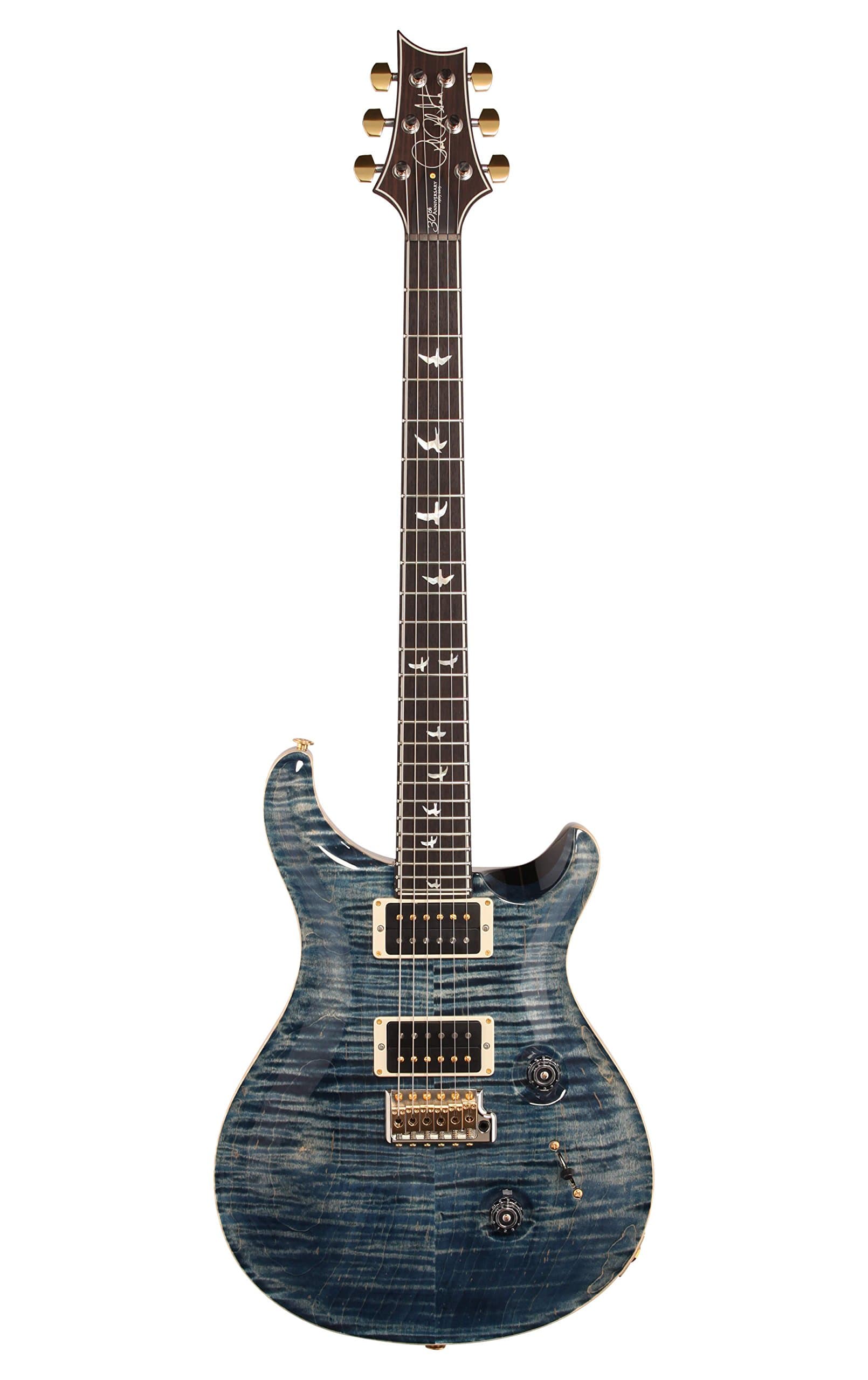 PRS 30th Anniversary Custom 24 Figured Maple 10 Top Electric Guitar Faded Whale Blue