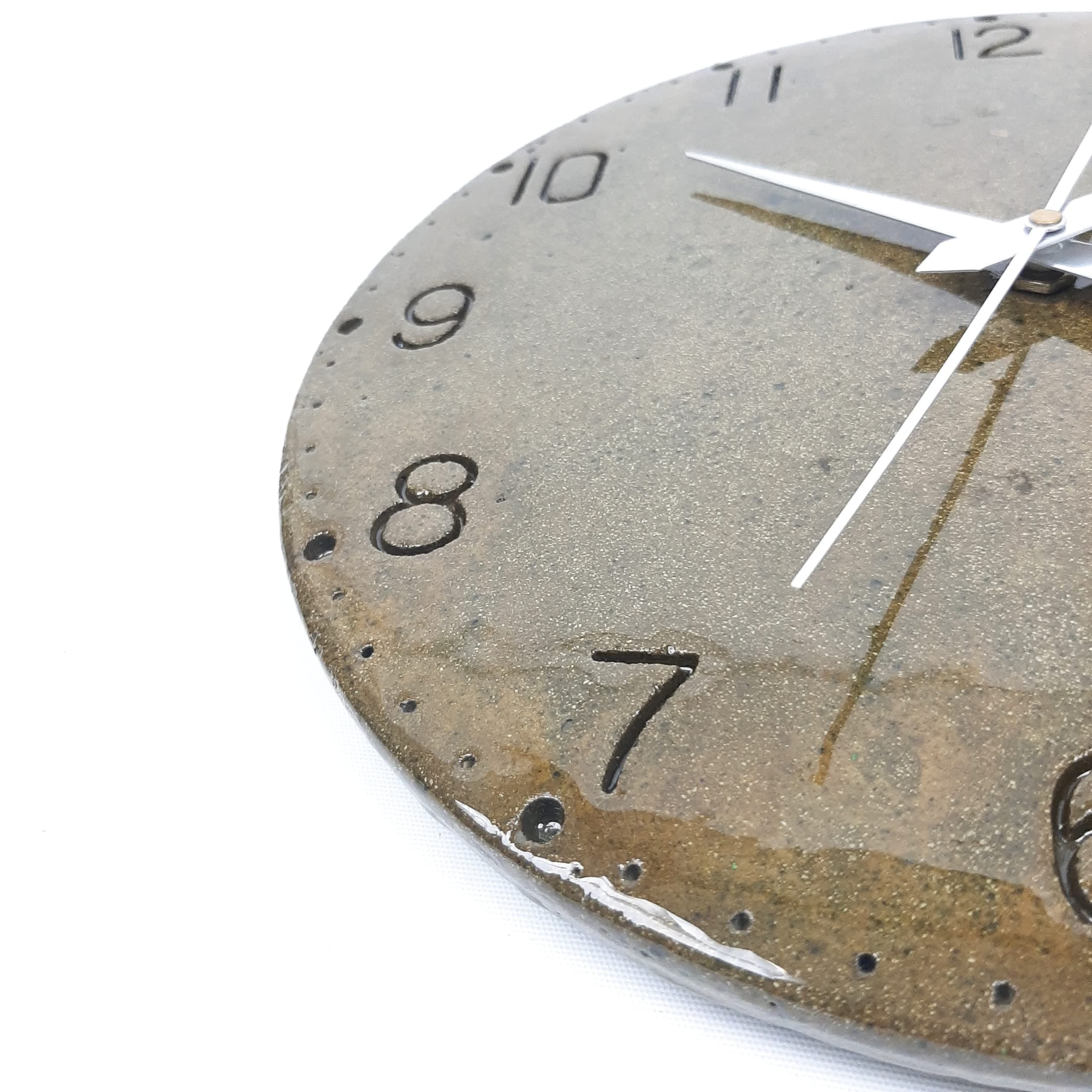 gwoss Concrete Disc Wall Clock GDCLT023 (10 1/2” x 10 1/2”x 1/4”)