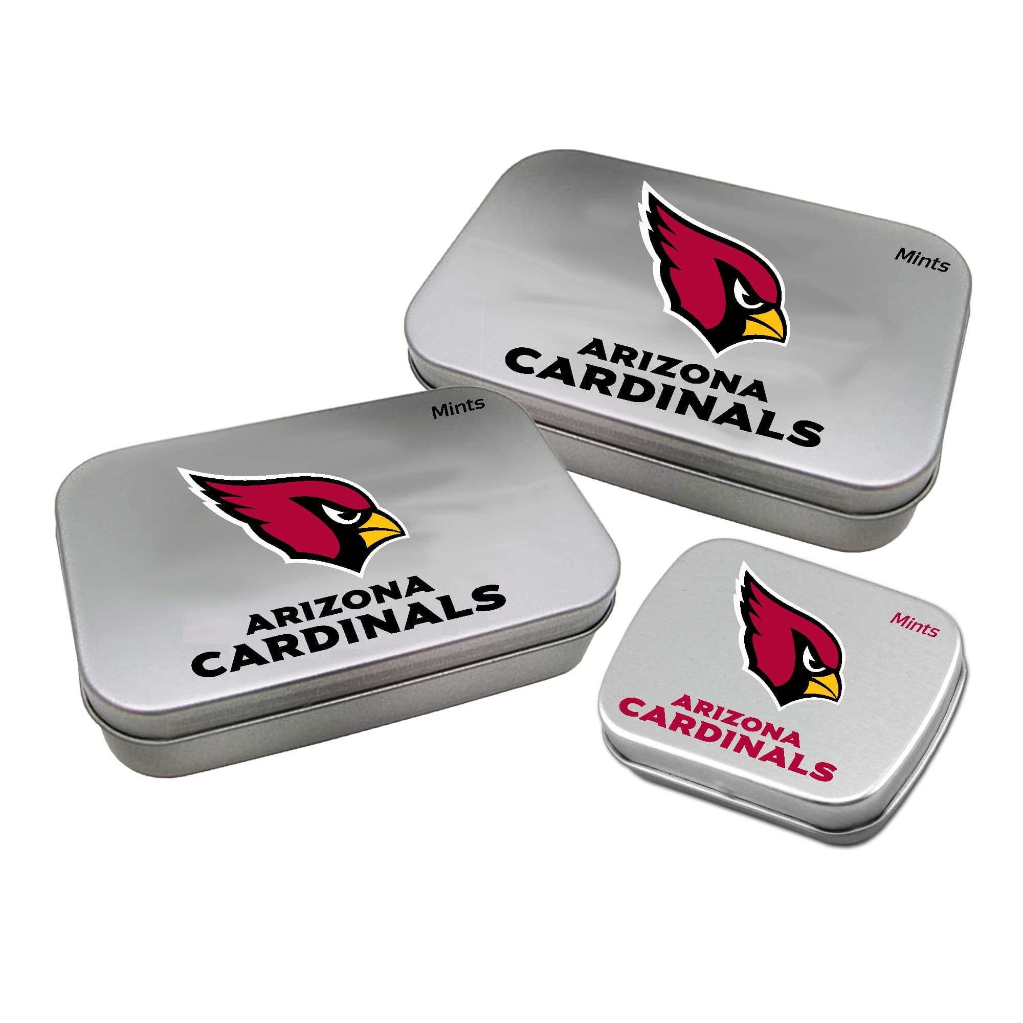 Worthy Promotional NFL Arizona Cardinals Decorative Mint Tin 3-Pack with Sugar-Free Mini Peppermint Candies