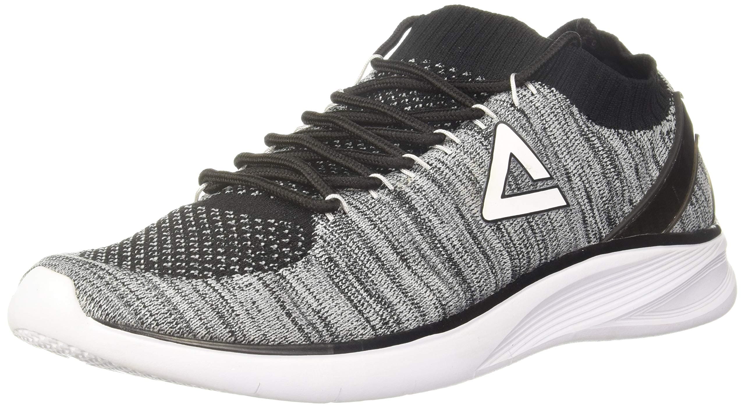 Peak Men Black/Silver Grey Running Shoes-6 UK (40 EU) (7 US) (E72237H)