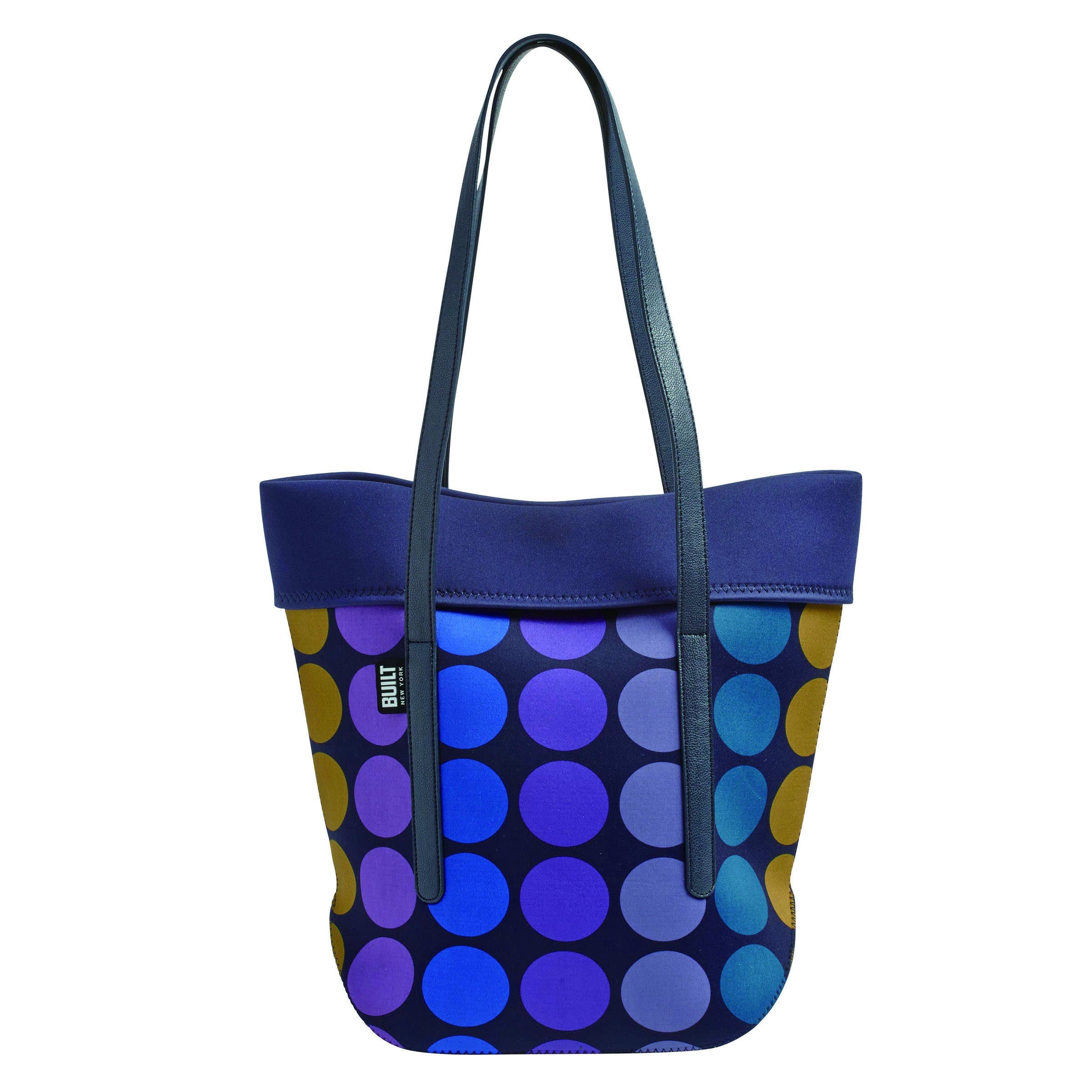 BUILT NY City Neoprene Shoulder Tote Bag, Plum Dot