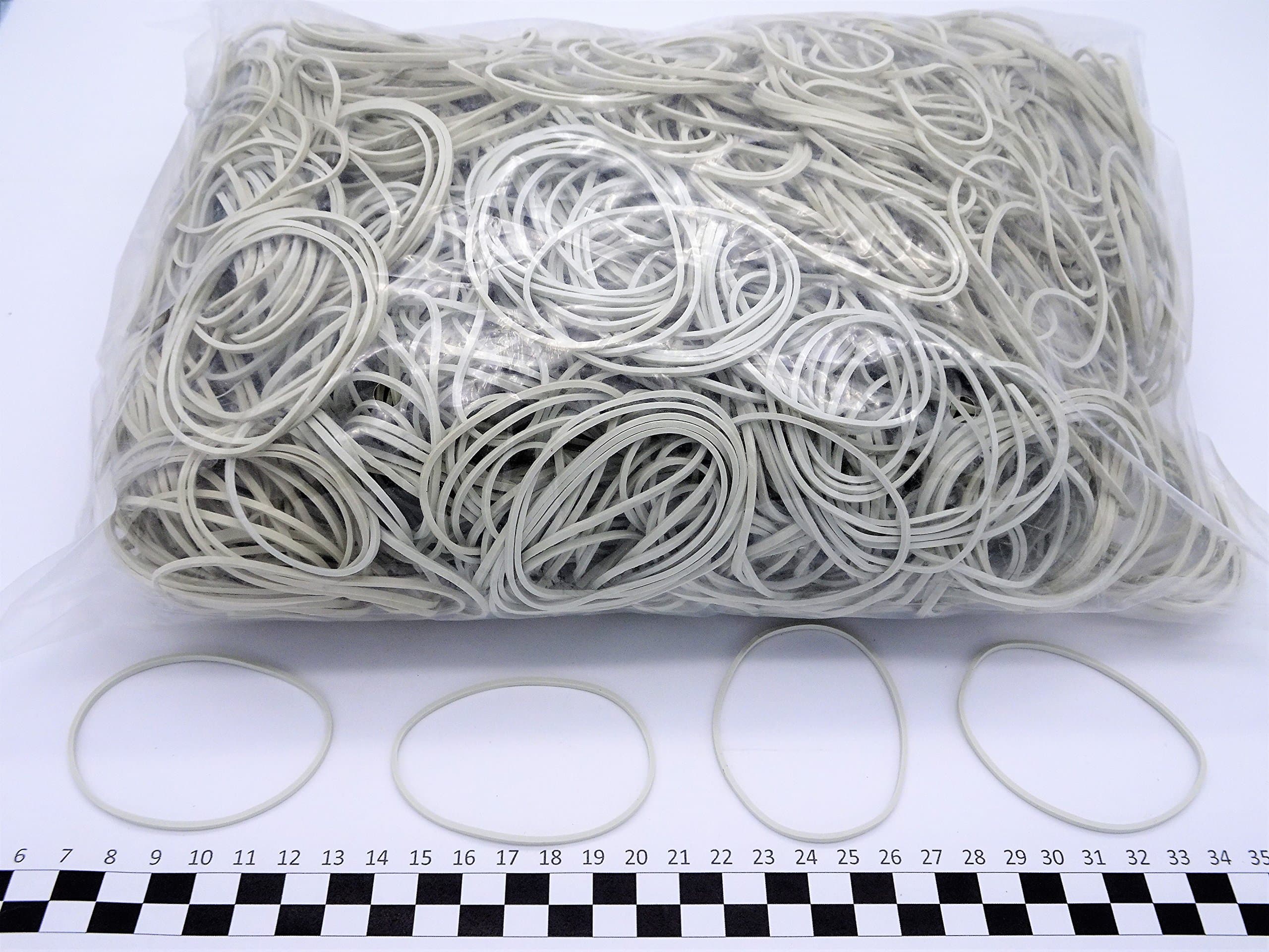 Progom - Rubber bands - 80(Ø50) mm x 1.7mm - white - 1kg bag