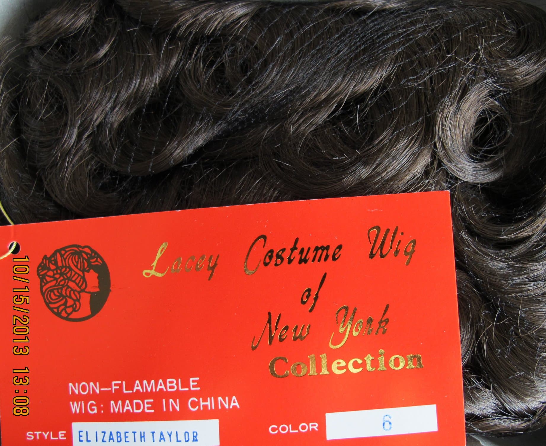N.Y. COLLECTION Lacey COSTUME WIG 'ELIZABETH TAYLOR' (DARK BROWN) For WOMEN, DOLLS & PUPPETS