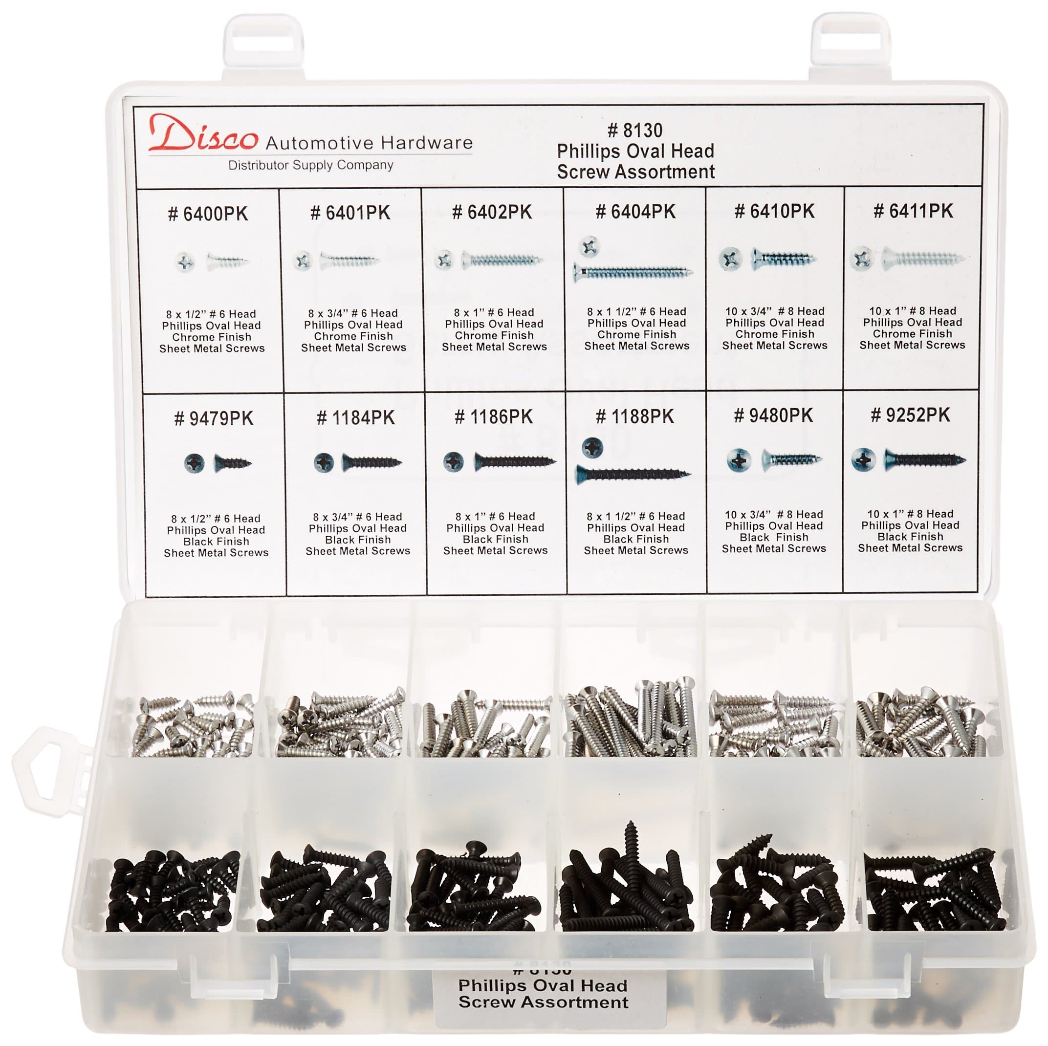 8130 Phillips Oval Head Screw Assortment