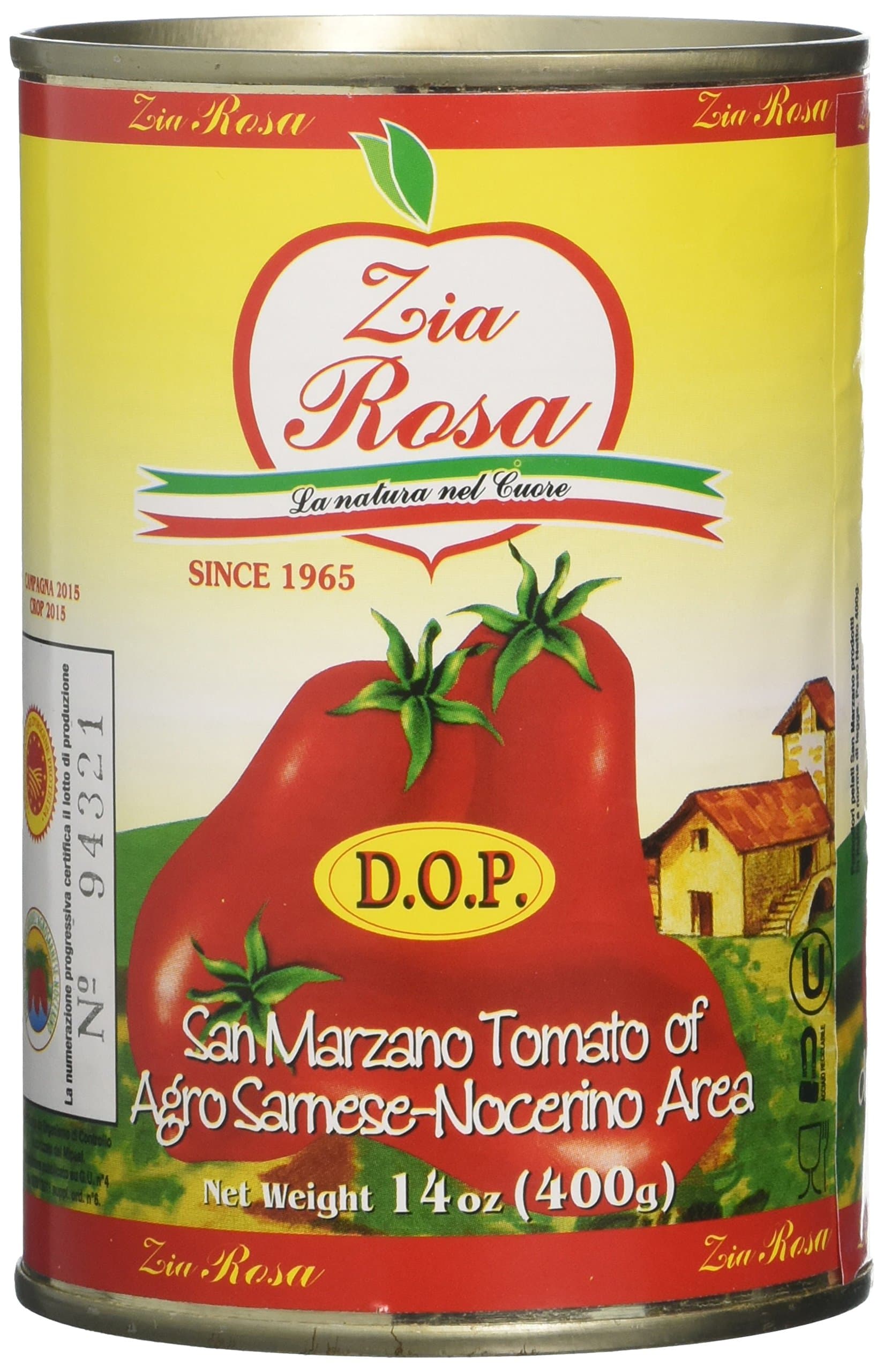 Zia Rosa San Marzano Plum Tomatoes 400 g (Pack of 12)