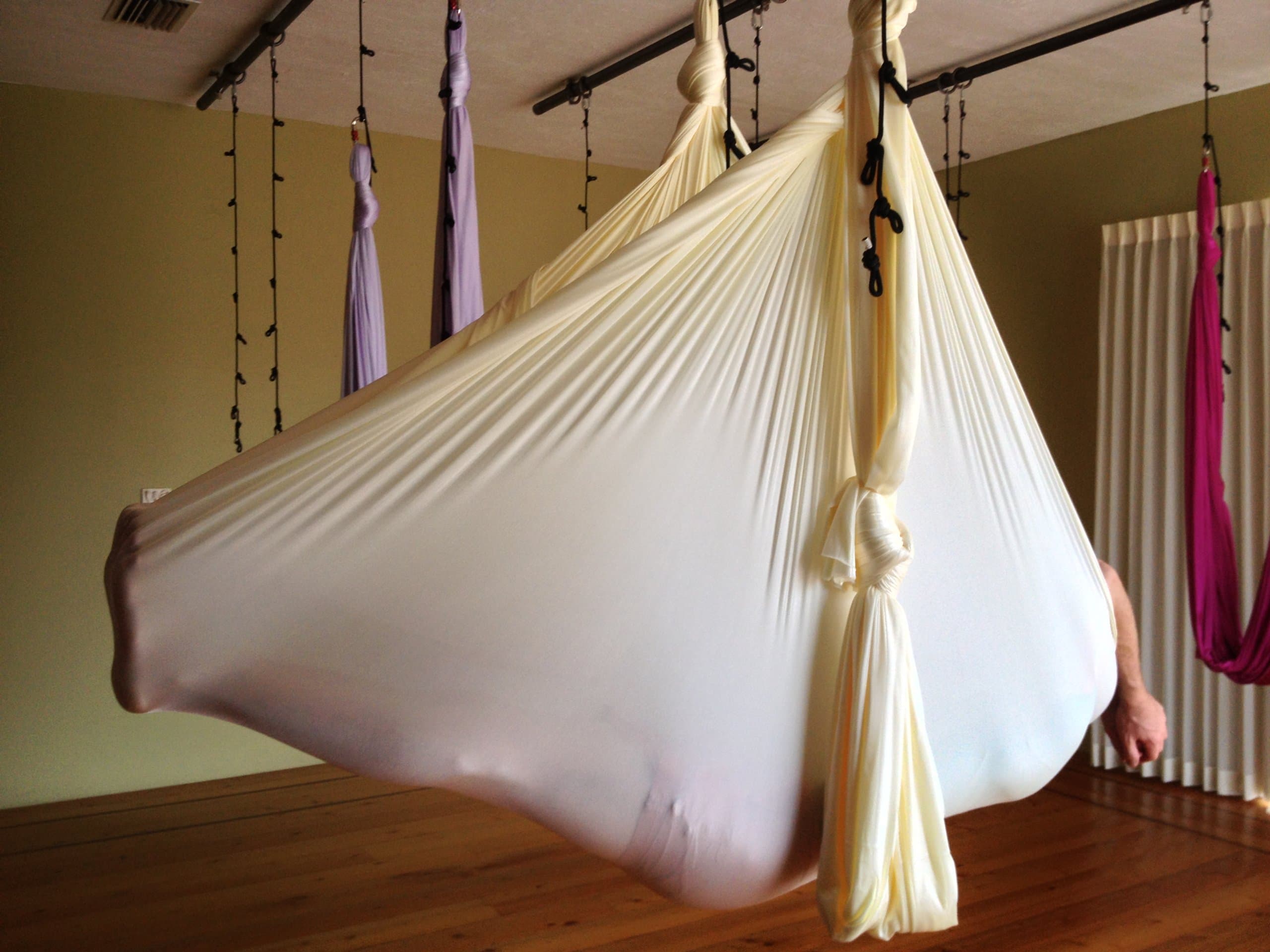 Deluxe Aerial Yoga Hammock (Yoga Swing, Aerial Yoga) (Baby Yellow)