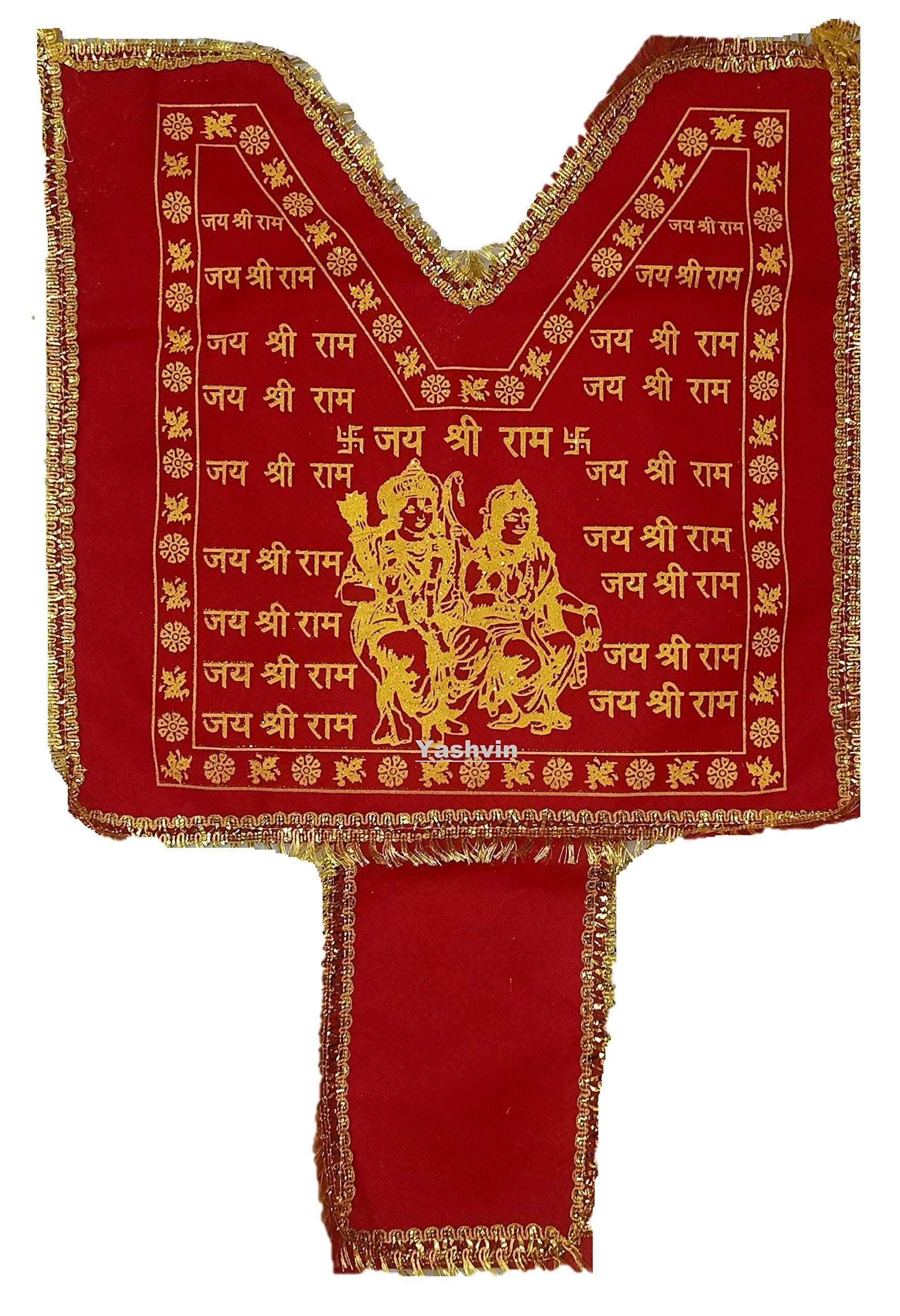 Yashvin Brand Hanuman ji Chola/Dress/Poshak || Ideal For Hanuman Jee Clothing (1 Chola, Velvet Cloth Material)