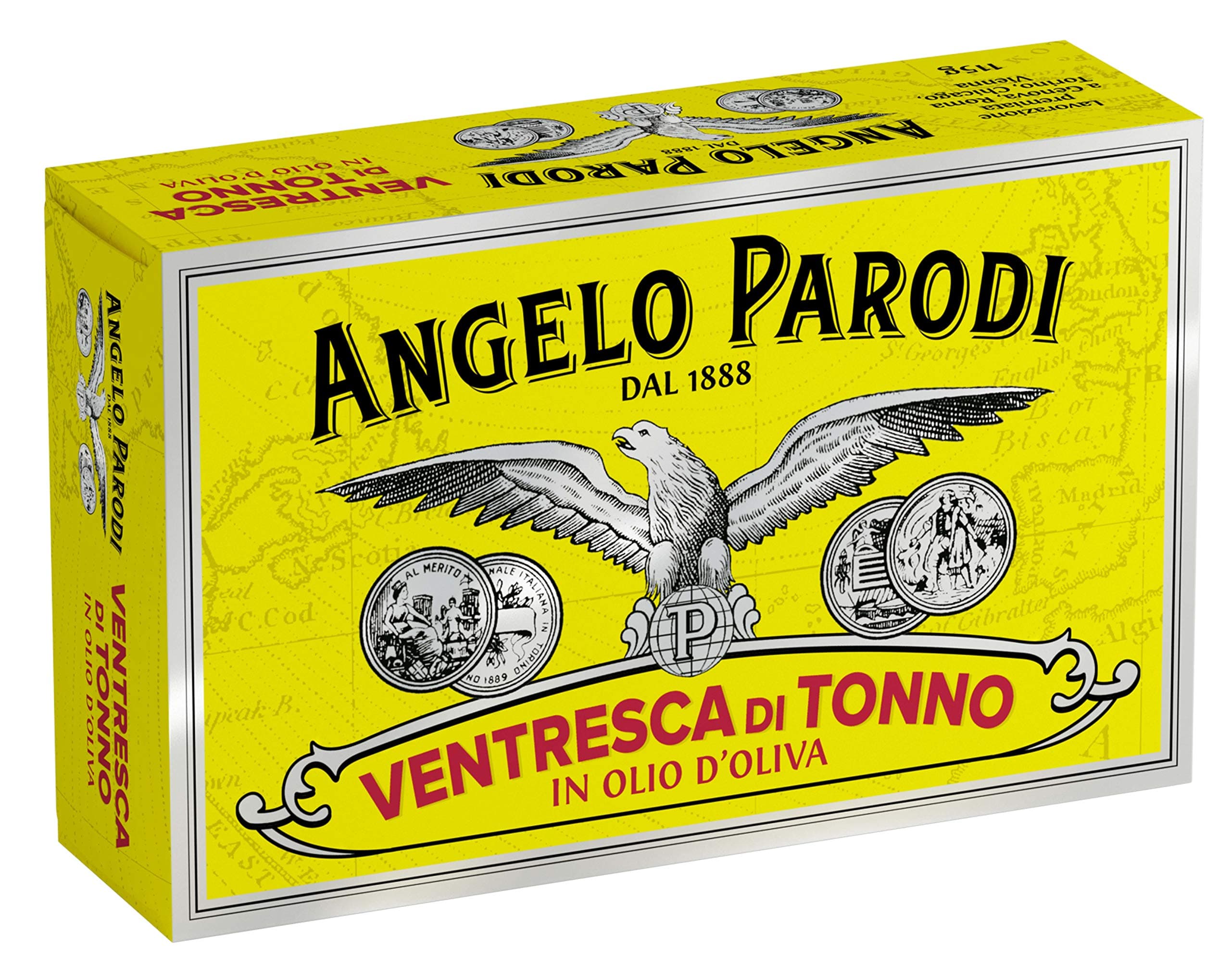 Angelo Parodi Ventresca Yellowfin Tuna in Pure Olive Oil | 10 Pack | Imported From Italy | Wild Caught and Hand Selected | The Toro of Tuna | All Natural | 4 oz Can (115g)