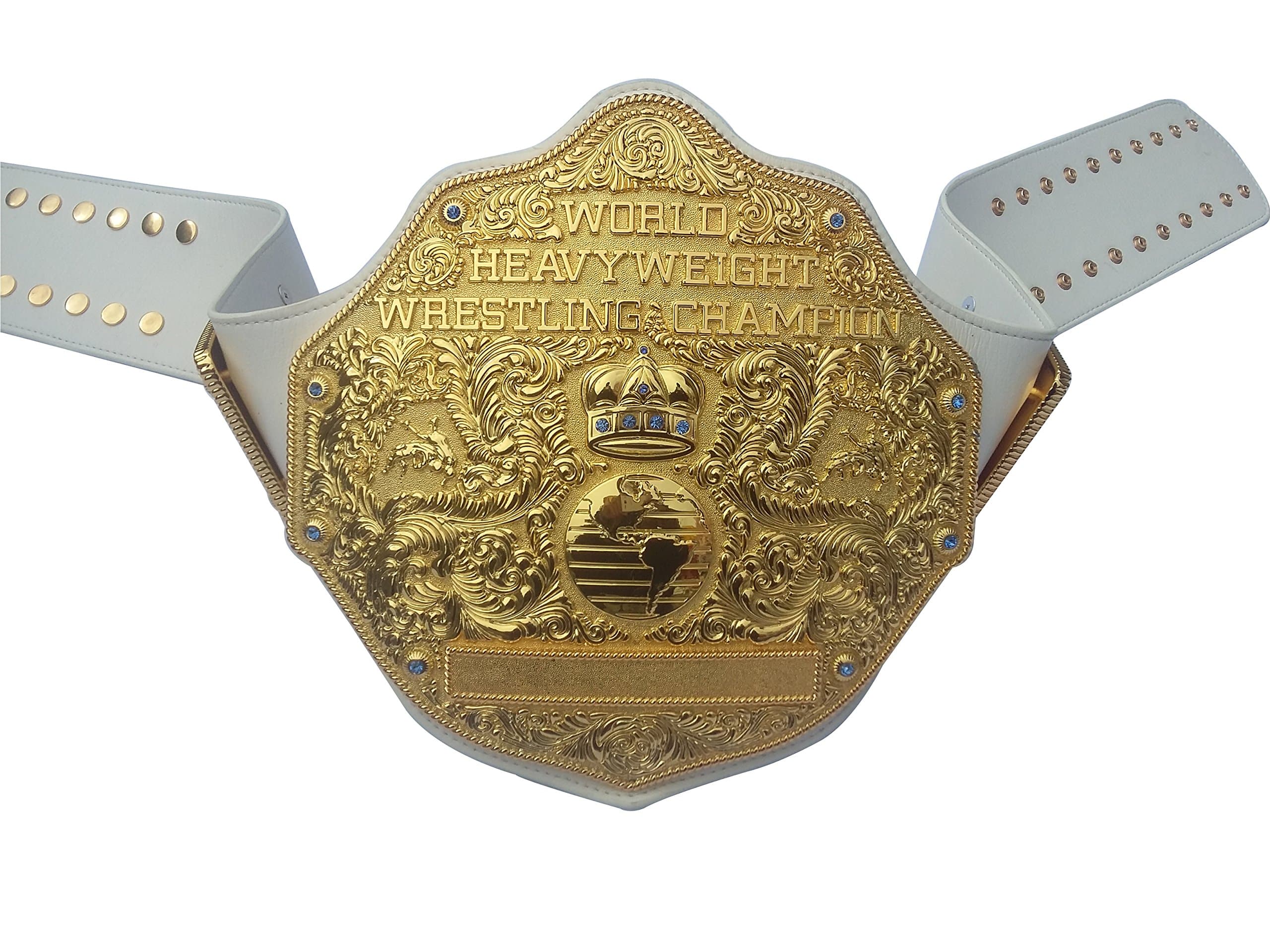 Adult Metal Big Gold Championship Belt Title The Supper Star on Wrestling Mania
