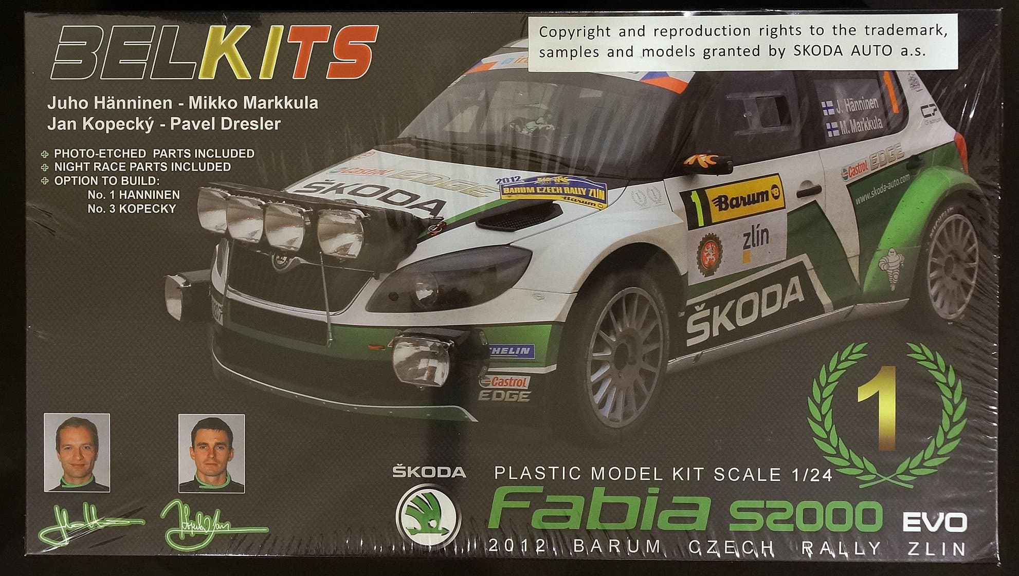 Belkits 1/24 Fabia S2000 Evo 2012 Barum Czech Rally BEL-004