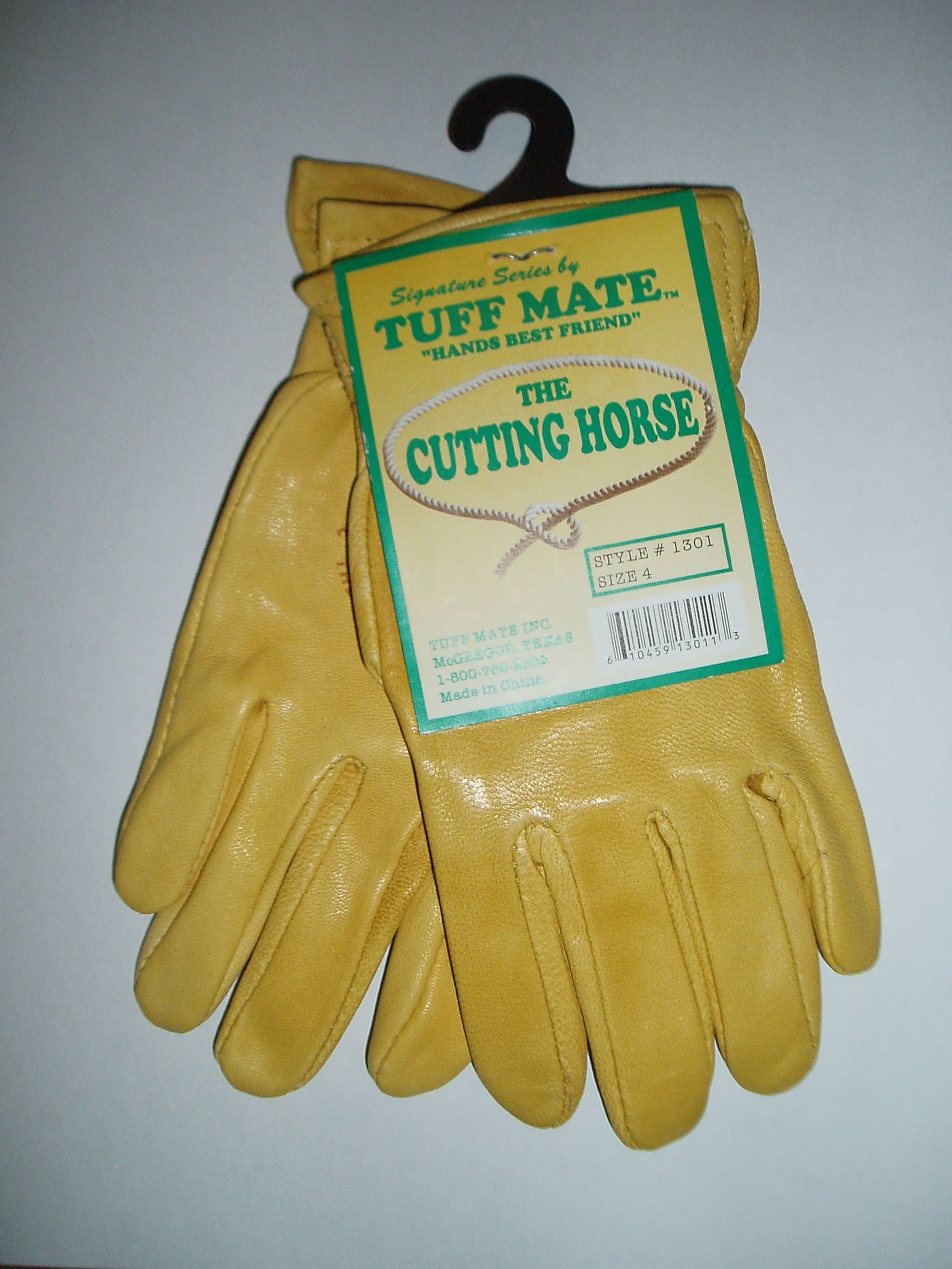 Tuff Mate Gloves Kids 1301 Cutting Horse Glove Tan 4