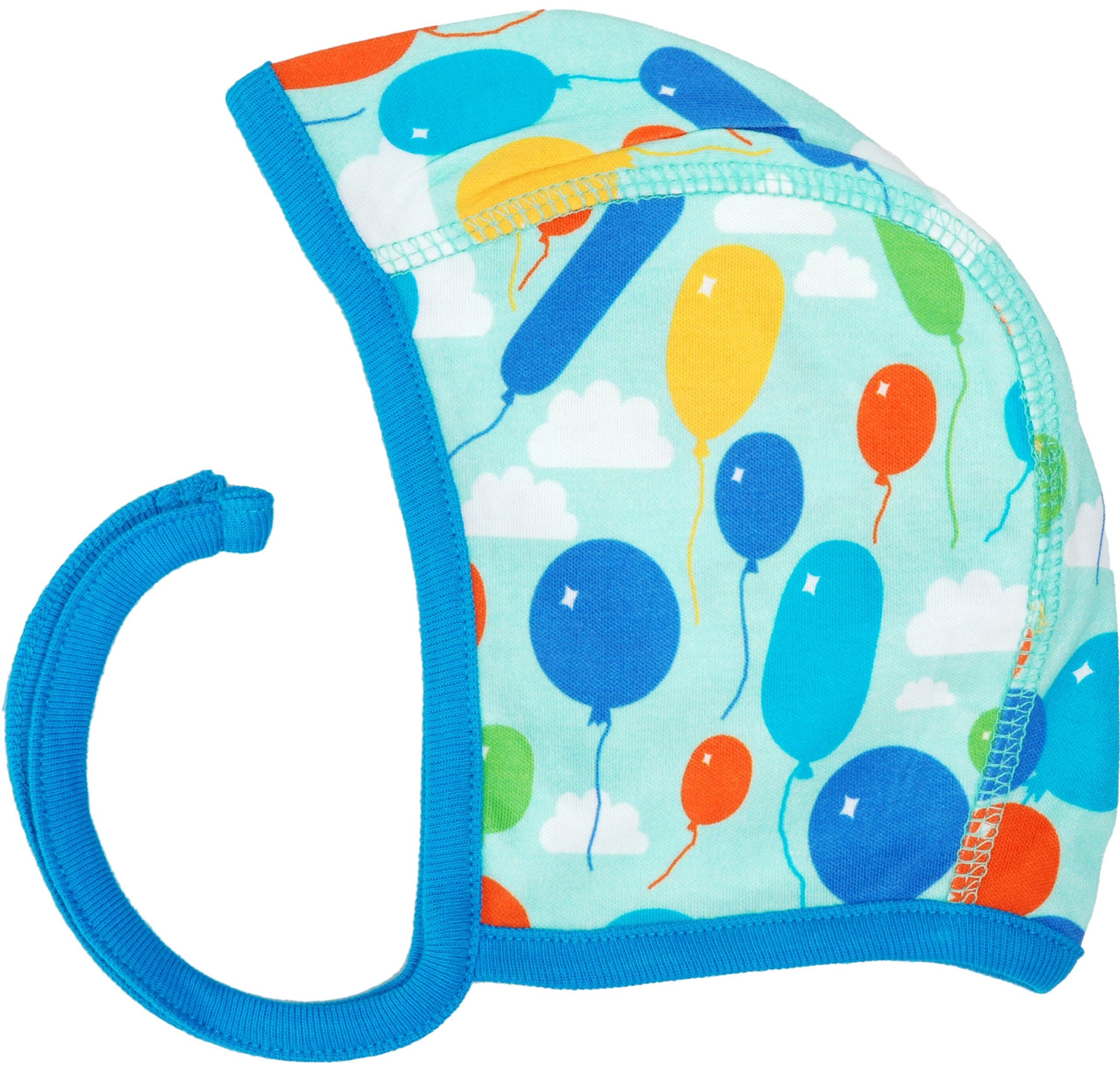Organic Cotton Knit Baloons Classic Baby Cap Newborn Turquoise