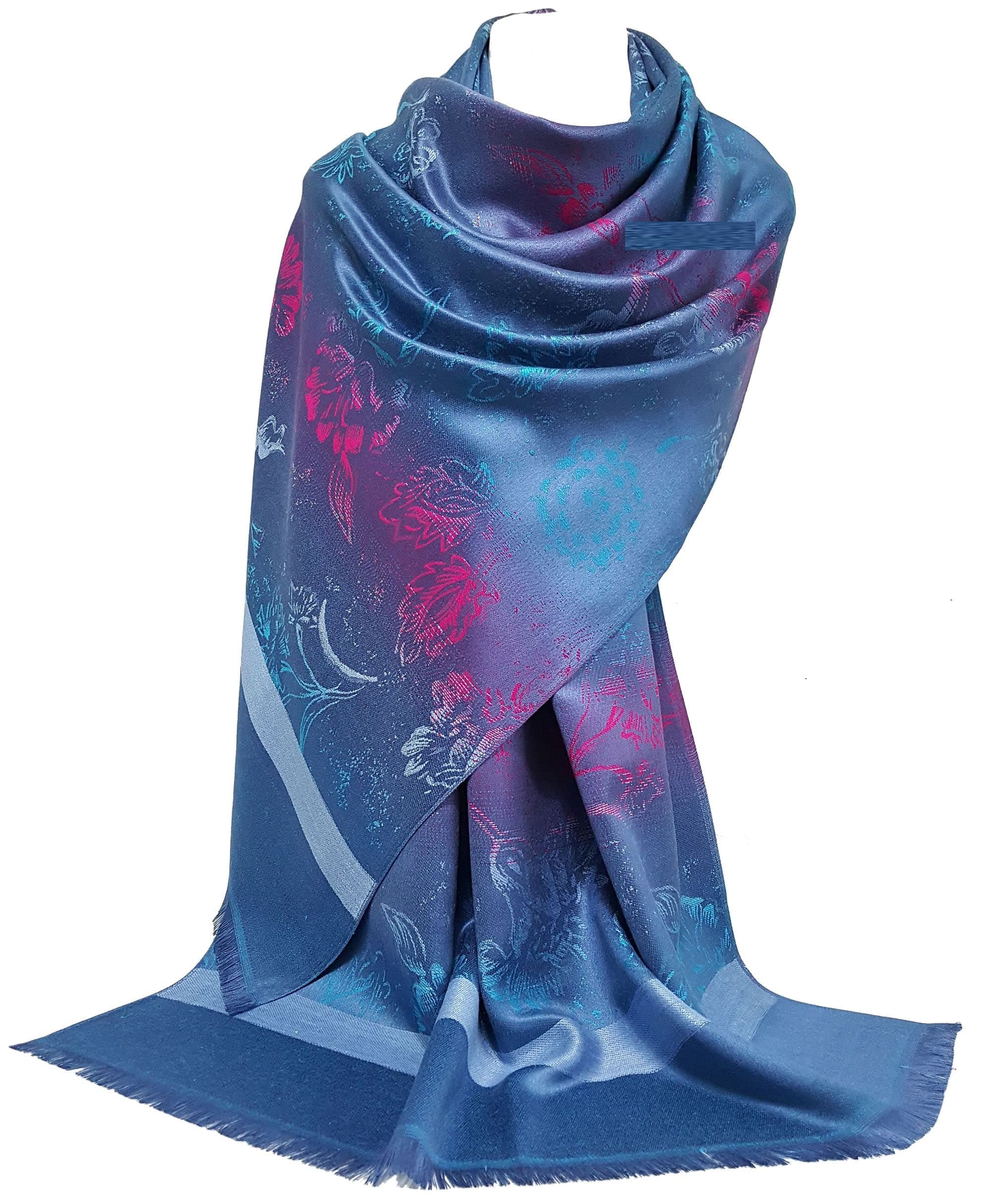 GFMPashmina Style Scarf Shawl - Floral, Snake skin, Leopard, Rope Designs (FRL5)