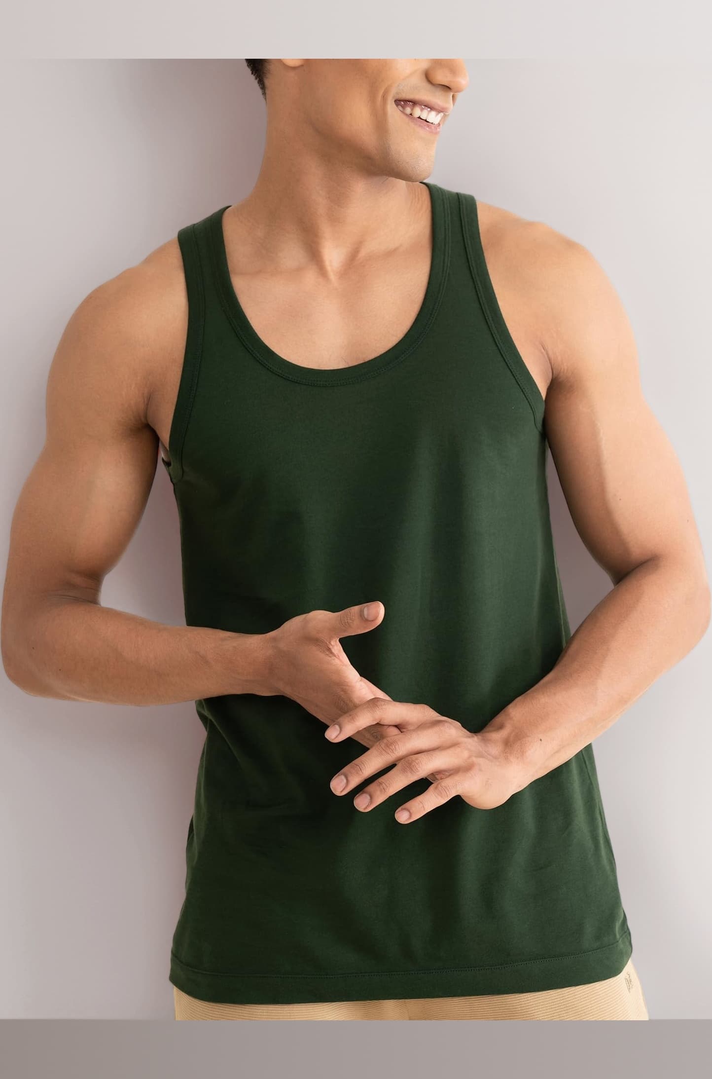 DAMENSCH Neo-Cotton Round Neck Vest for Man, Anti-Bacterial, Shape Retaining Vest, 100% Cotton Banyan for Men, Buttery Soft Inner Baniyan