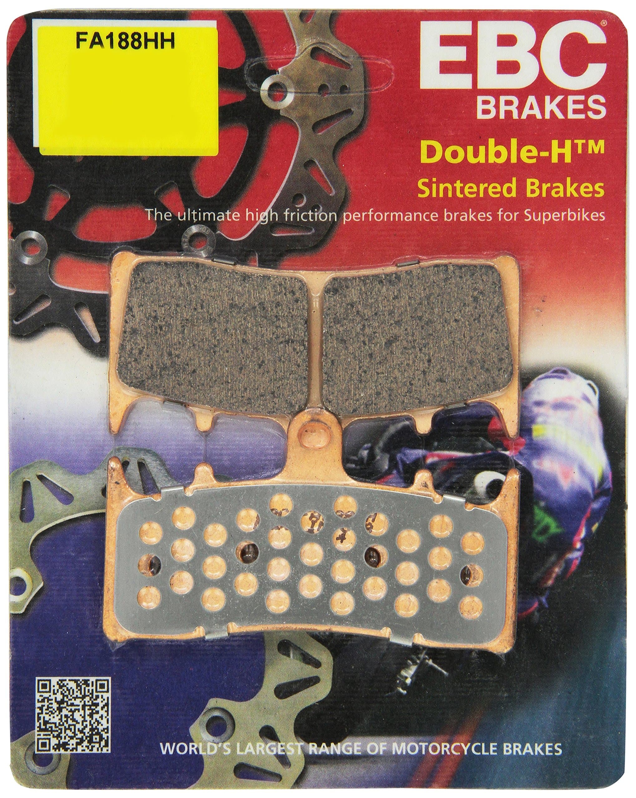 EBC Brakes FA188HH Sintered Copper Alloy Disc Brake Pad, Black