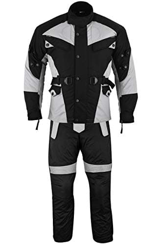 German Wear Motorcycle Combi Cordura Textiles motorbike jacket and trousers – Black/Light Grey