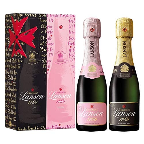 Lanson Champagne Rose and Black Label Reims NV 20 cl (Case of 2)