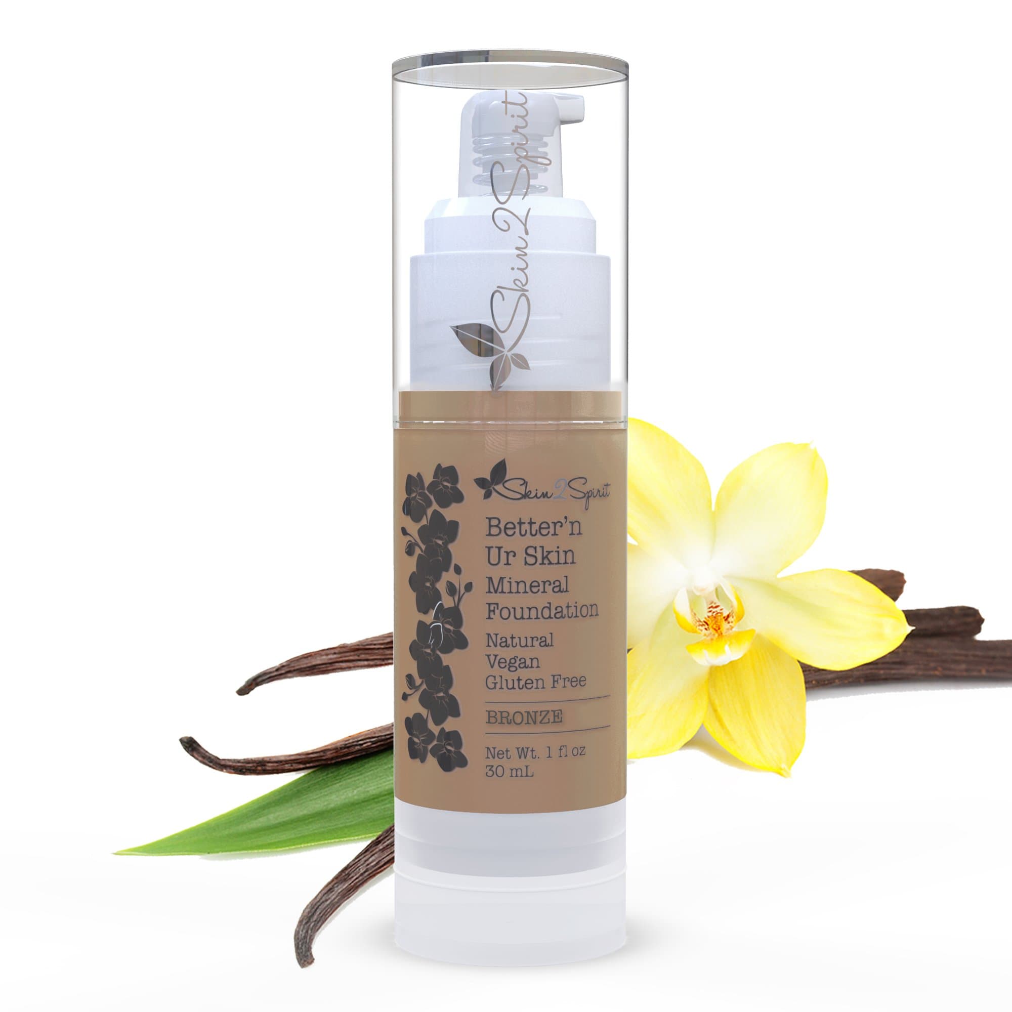 Better'n Ur Skin (BRONZE - Dark/Warm) Organic Liquid Foundation | Healthy, Buildable Coverage | All Natural | Vegan | Cruelty Free | Gluten Free | Non GMO | Palm Free | Natural Sun Protection