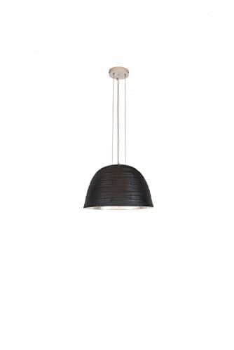Bamboo Pendant Light, Black/Silver