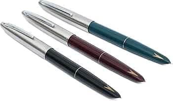 HERO PEN ORIGINAL CLASSIC FOUNTAIN PEN(Model Number 329)-Iridium Nib, Steel Cap(Black,Green,Maroon Colours)==Pack Of Three -Students &Office Gift