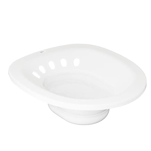 Sitz Bath for Toilet Seat Hemorrhoids and Postpartum Care,Yoni Steam Seat, Collapsible Sits Bath Kit for Women,Easy to Store,Wide Seat,Deeper Bowl (White)
