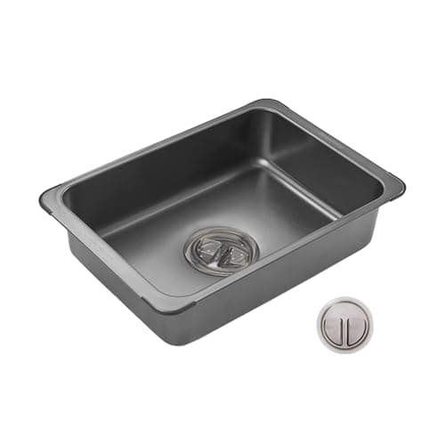 Naturehike 304 Stainless Steel Camping Bar Sink,1.59Gallon Indoor&Outdoor Small Kitchen Sink Basin,14.17"X9.84" Easy-to-clean Basin
