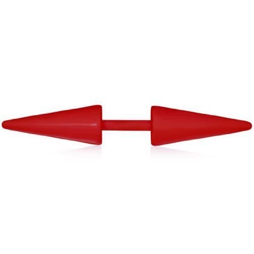 Urban Male Stainless Steel Fake Ear Expander Solid Red Spikes