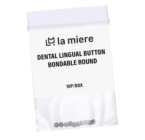 LA MIERE 10Pcs Dental Orthodontic Lingual Button Bondable Stainless Steel Round Base (Bondable Buttons Round)