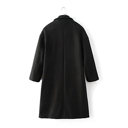 pugaomsiw Gucci ~ 9a11c Korean women birds embroidery in the long sleeved loose wool overcoat,M,black