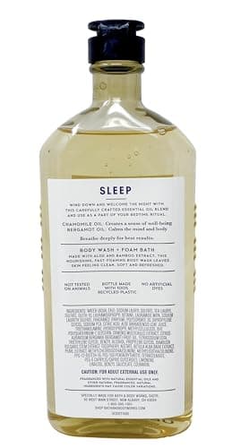 Bath & Body Works Aromatherapy Body Wash & Foam Bath, Gift Sets 10 fl oz per Bottle (3 Pack) (Chamomile + Bergamot)