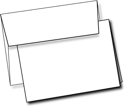 Purple Q CraftsHeavyweight White Blank Cards With White Envelopes 5"x 7" Pack Of 20 Greeting Cards Blank Cards And Envelopes Printable Note Cards With Corresponding Envelopes (20 Pack)…