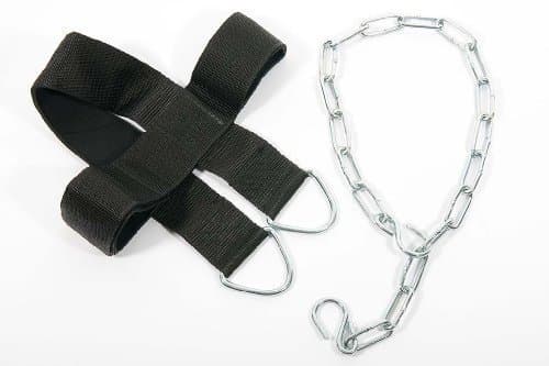 Power Sports Head Harness Neck Weight Deluxe Training belts with Chain Neck Harness Head Harness For Building Neck Muscles Gym Bodybuilding Weight lifting