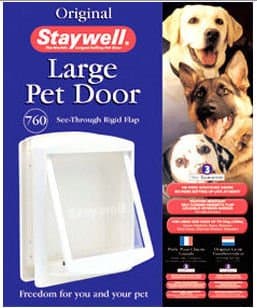 Staywell 760 White Pet Large Dog Door - Clear Dog Flap