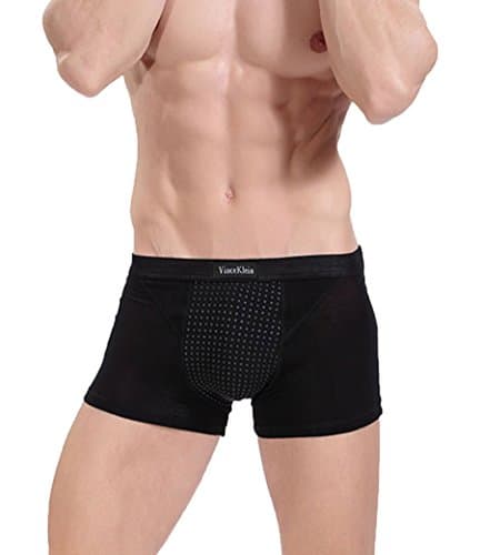 Boxers Briefs Men's 22 Tourmaline Magnets Health Energy Underwear,Black,XX-Large