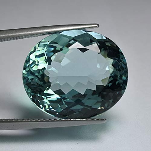 20x18 mm. Big Brilliant Oval Portuguese Cut Paraiba Blue Tourmaline Loose Gem