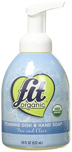 Fit Organic Foaming Dish & Hand Soap, Free and Clear, 18 Ounce