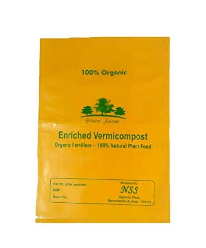 Vermicompost Organic Manure by Green Farm - 100% Natural Plant Food for Home & Lawn Gardens 900 Grams