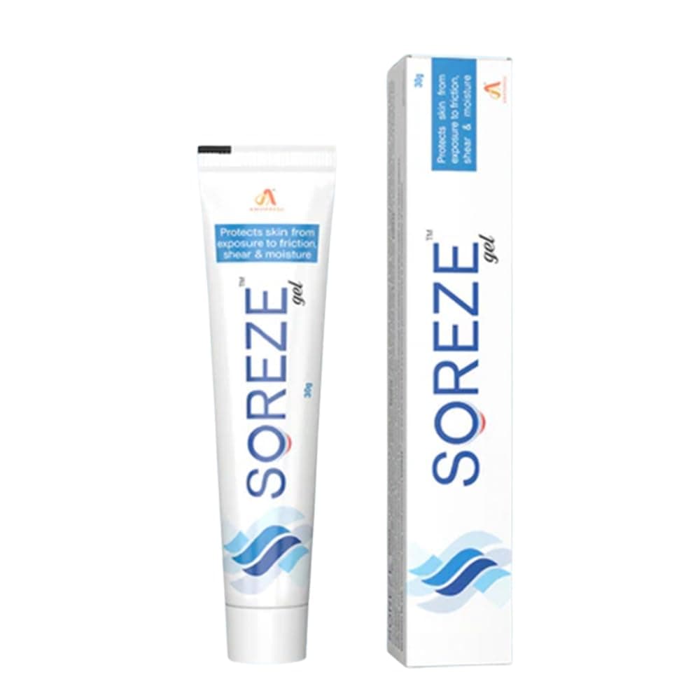 - Soreze Gel | Bed Sores Prevention Gel | Skin Protectant Silicone Barrier Layer To Prevent BedSores | 30 GM (Pack of 1)