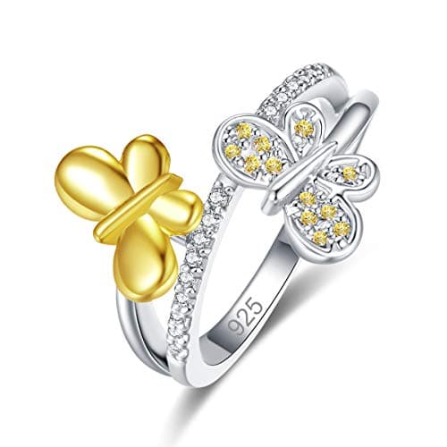 925 Sterling Silver Plated Lab-Created Promise Proposal Engagement Wedding Rings for Women Girl