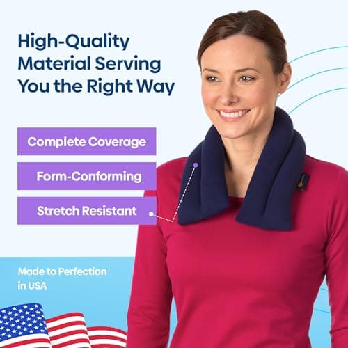 Navy Blue : Sunny Bay Scented Extra Long Neck Heat Wrap, Navy Blue, Lavender, 2.8 Pound