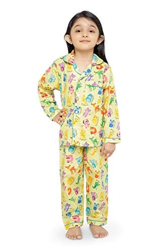 Knitting Doodles Baby Boy's & Baby Girl's Cotton Printed Night Suit Set Pack of 1